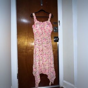 Peach Floral Dress